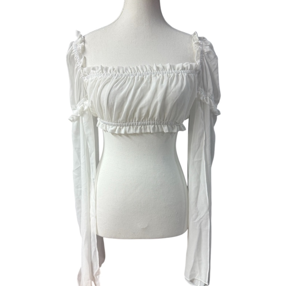 I.AM.GIA LEWIS crop top sz label Large NWT milkmaid style